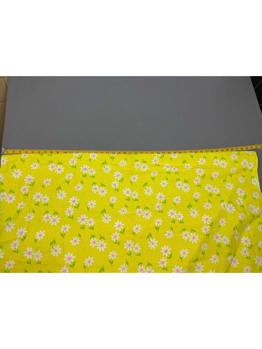 Vintage Ann & Hope Bright Yellow Floral Fabric